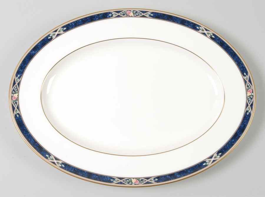 Azure Garden 12" Oval Serving Platter by Noritake-1