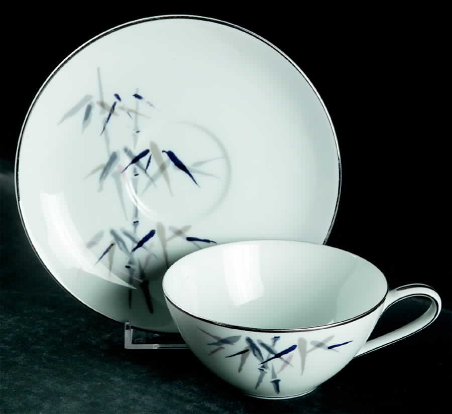 Bamboo Flat Cup & Saucer Set by Noritake-1