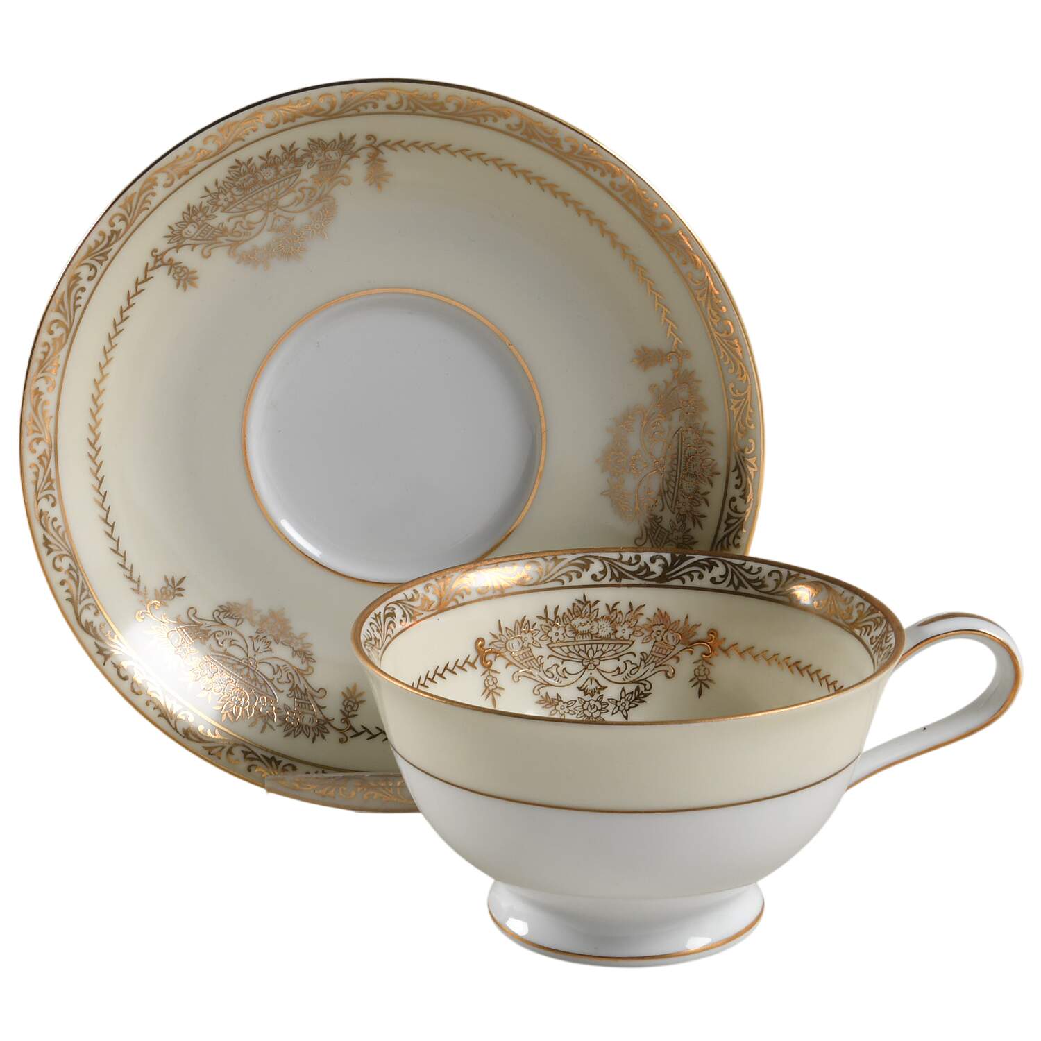 Bancroft Footed Cup & Saucer Set by Noritake-1