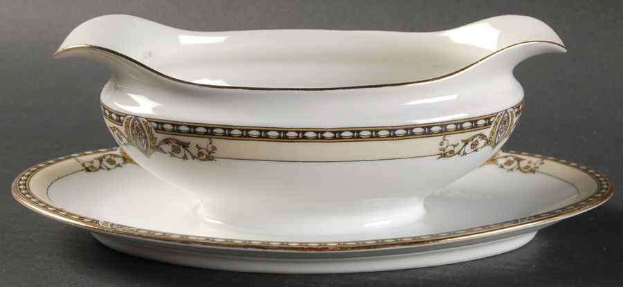 Bancroft Gravy Boat with Attached Underplate by Noritake-1