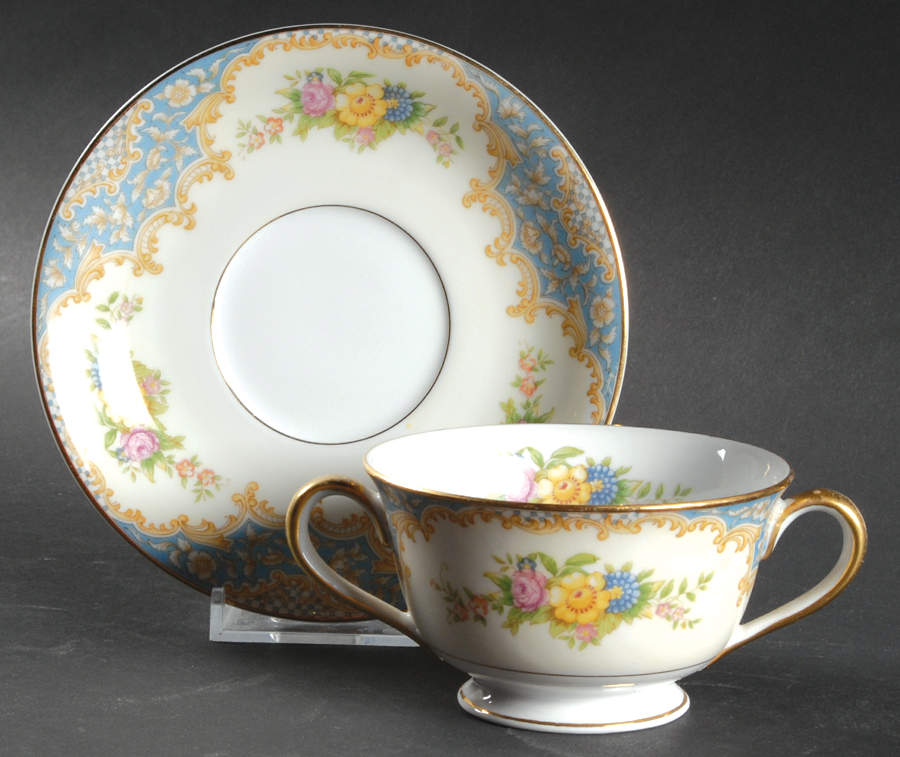 Bantry Footed Bouillon Cup & Saucer by Noritake-1