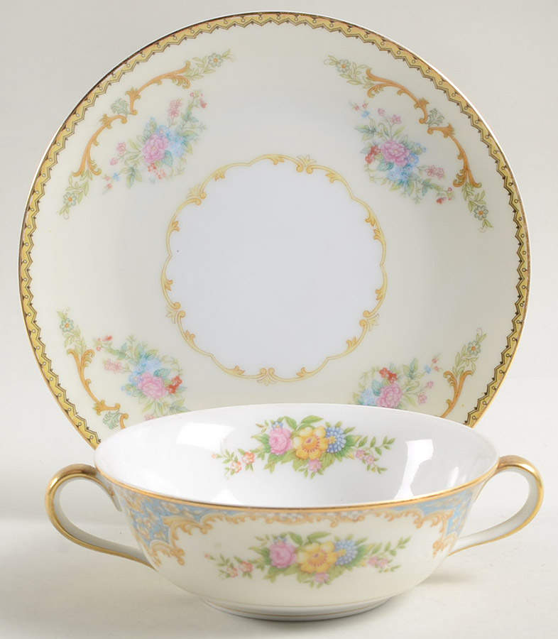 Bantry Flat Cream Soup Bowl & Saucer Set by Noritake-1