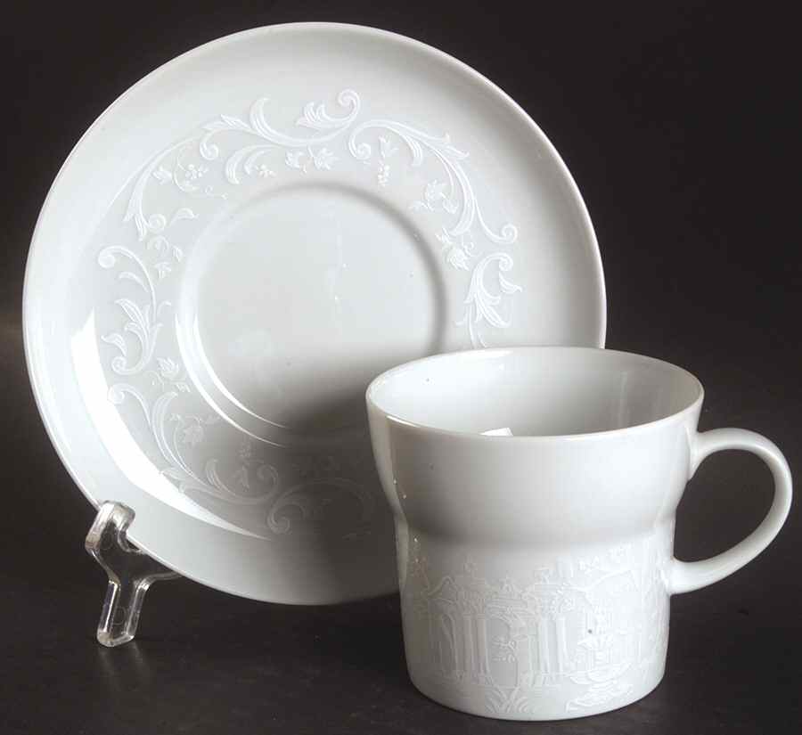 Barbados Flat Cup & Saucer Set by Noritake-1