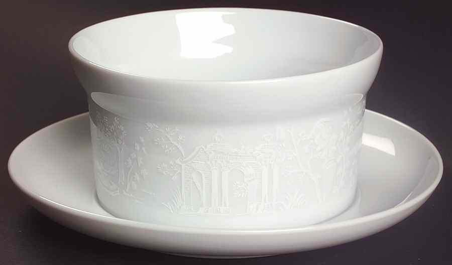 Barbados Gravy Boat with Attached Underplate by Noritake-1