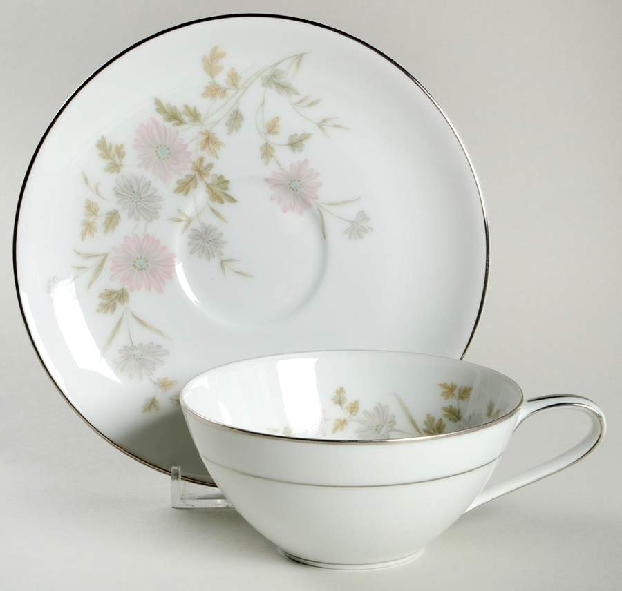 Barbara Flat Cup & Saucer Set by Noritake-1