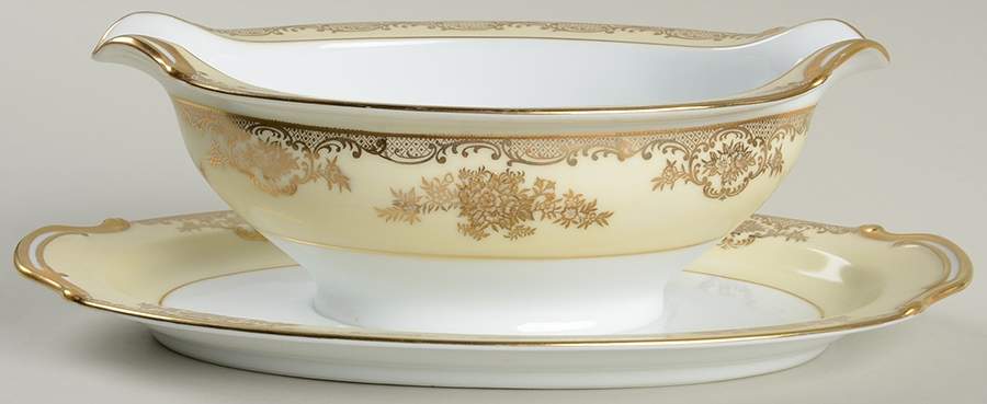 Barbizon Gravy Boat with Attached Underplate by Noritake-1