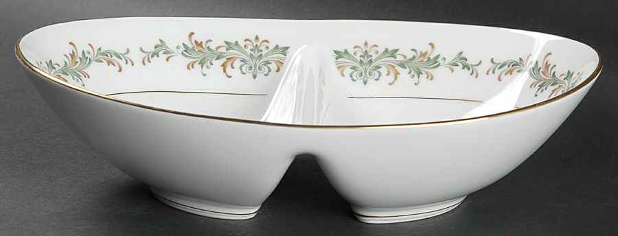 Barcelona 10" Oval Divided Vegetable Bowl by Noritake-1
