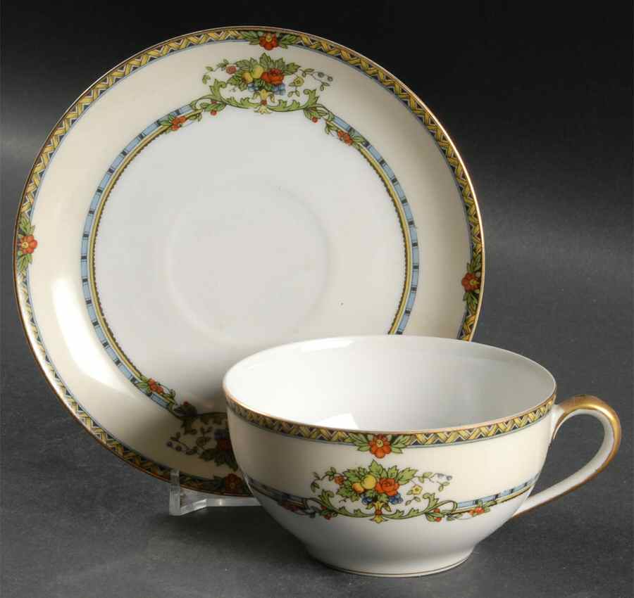 Barcelona Flat Cup & Saucer Set by Noritake-1