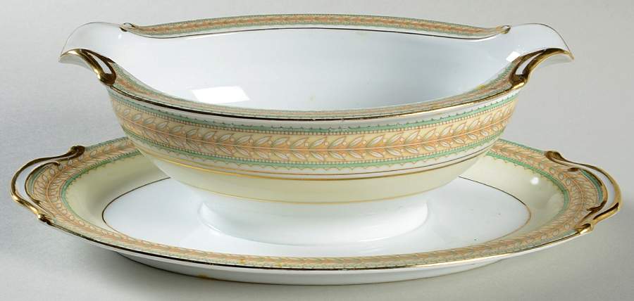 Barentz Gravy Boat with Attached Underplate by Noritake-1