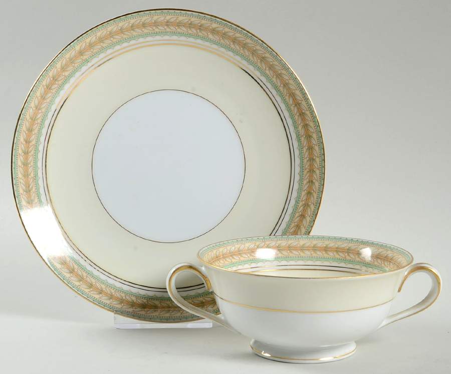 Barentz Footed Cream Soup Bowl & Saucer Set by Noritake-1