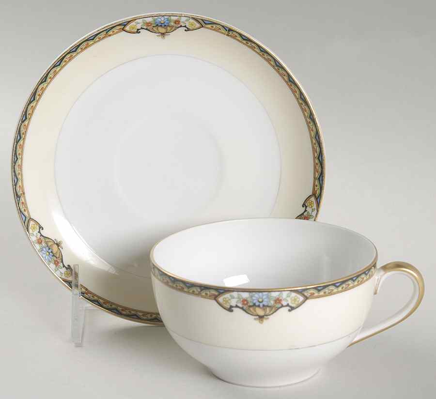 Baroda Flat Cup & Saucer Set by Noritake-1