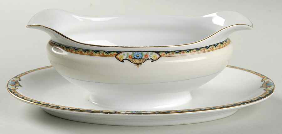Baroda Gravy Boat with Attached Underplate by Noritake-1
