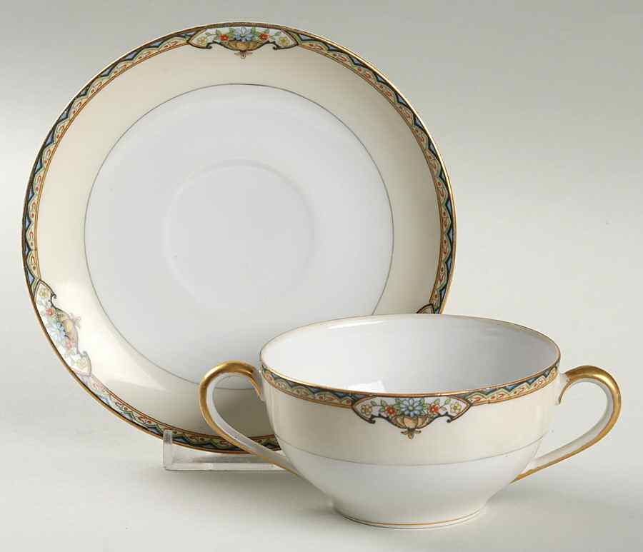 Baroda Flat Bouillon Cup & Saucer by Noritake-1