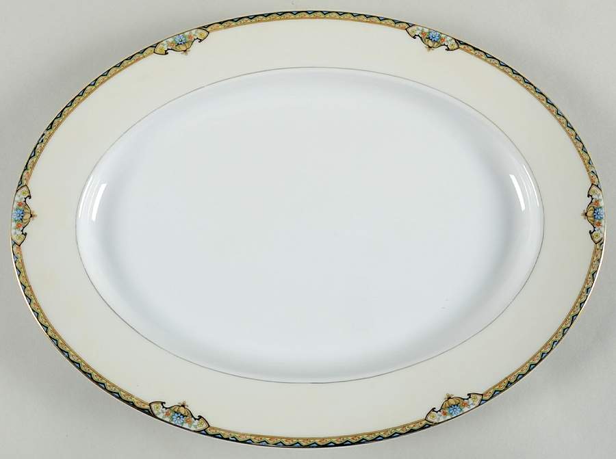 Baroda 13" Oval Serving Platter by Noritake-1
