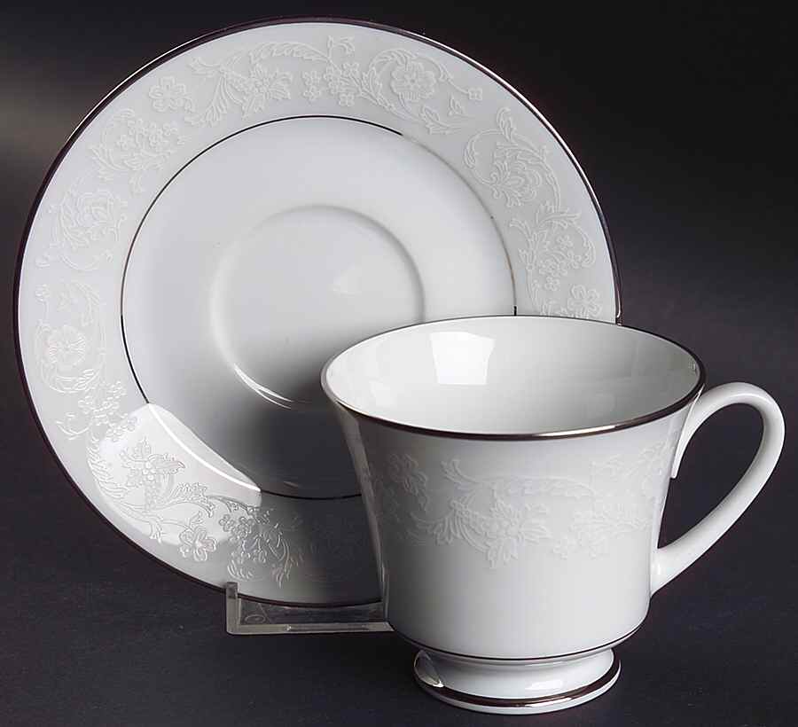 Baroness Footed Cup & Saucer Set by Noritake-1
