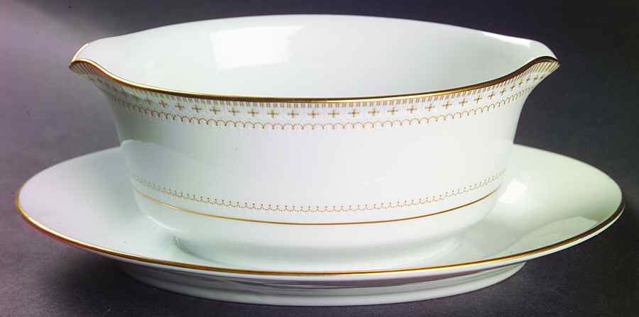 Barrington Gravy Boat with Attached Underplate by Noritake-1