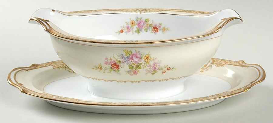 Barrick Gravy Boat with Attached Underplate by Noritake-1