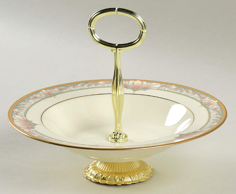 Barrymore 6"-7" Handled Footed Nut Dish HC by Noritake-1