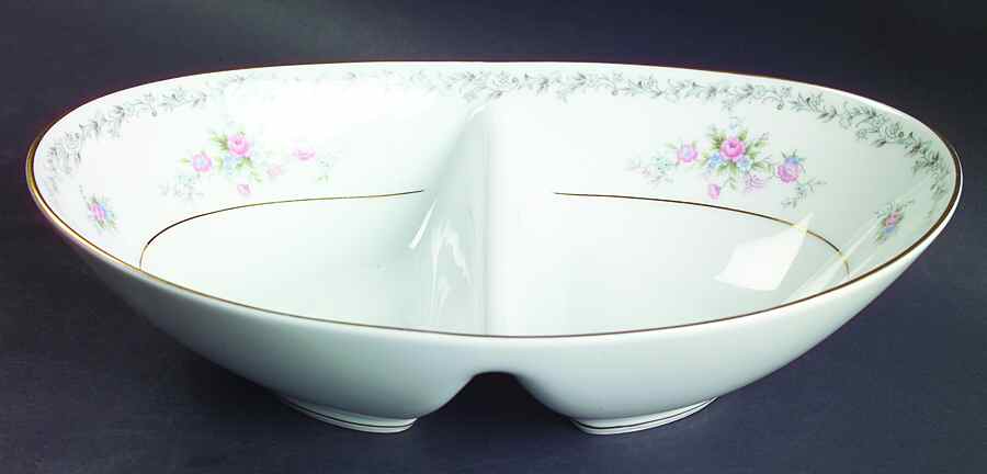 Barton 10" Oval Divided Vegetable Bowl by Noritake-1