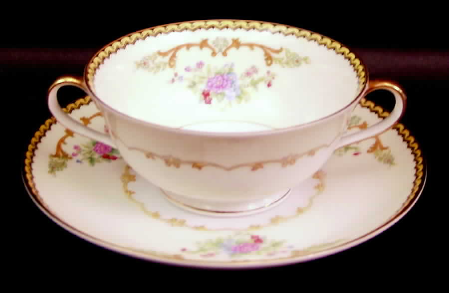 Barton Footed Cream Soup Bowl & Saucer Set by Noritake-1