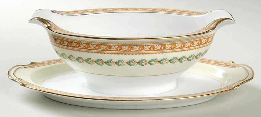 Bassano Gravy Boat with Attached Underplate by Noritake-1