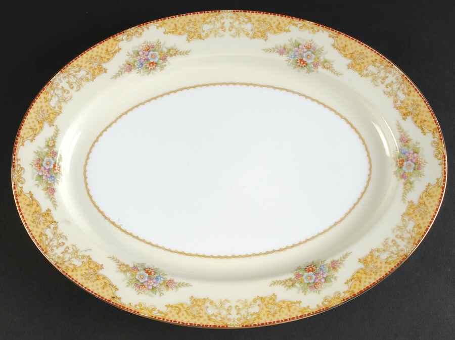 Batista 13" Oval Serving Platter by Noritake-1
