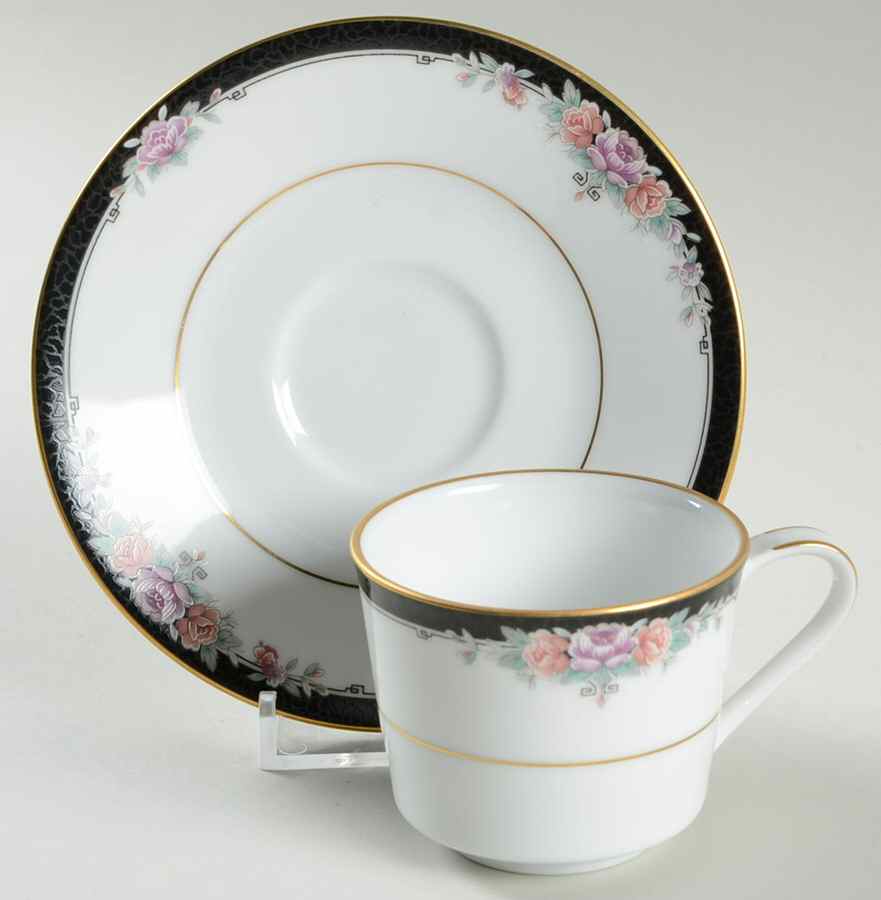 Belle Empress Flat Demitasse Cup & Saucer Set by Noritake-1