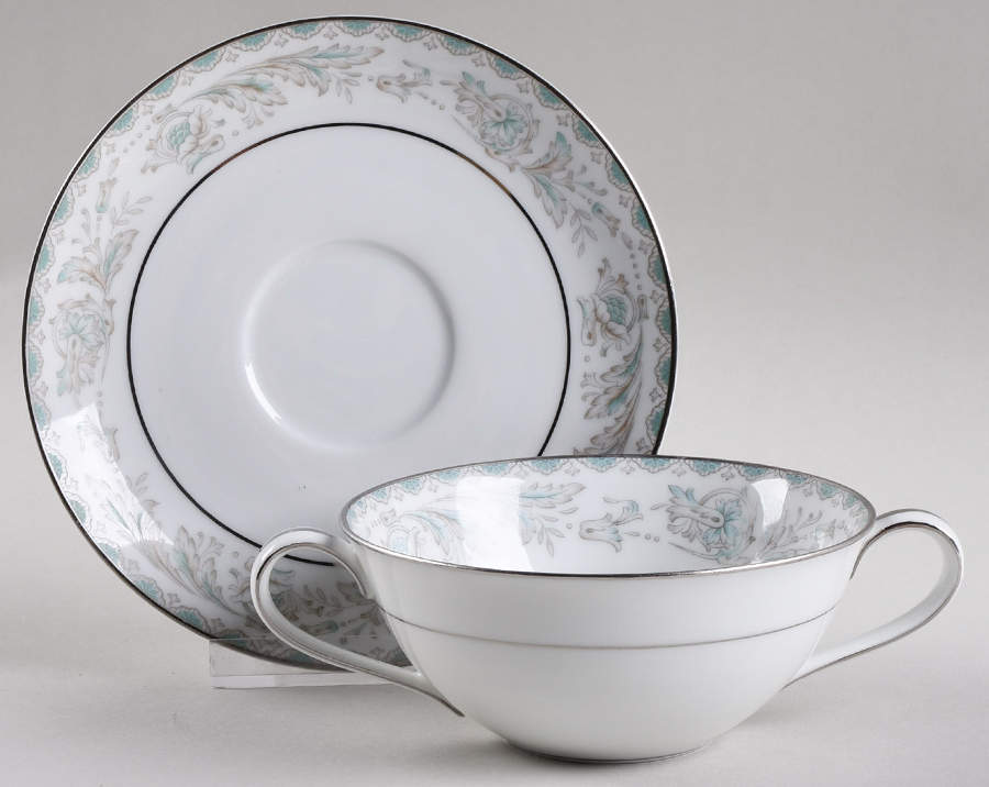 Belmont Flat Cream Soup Bowl & Saucer Set by Noritake-1