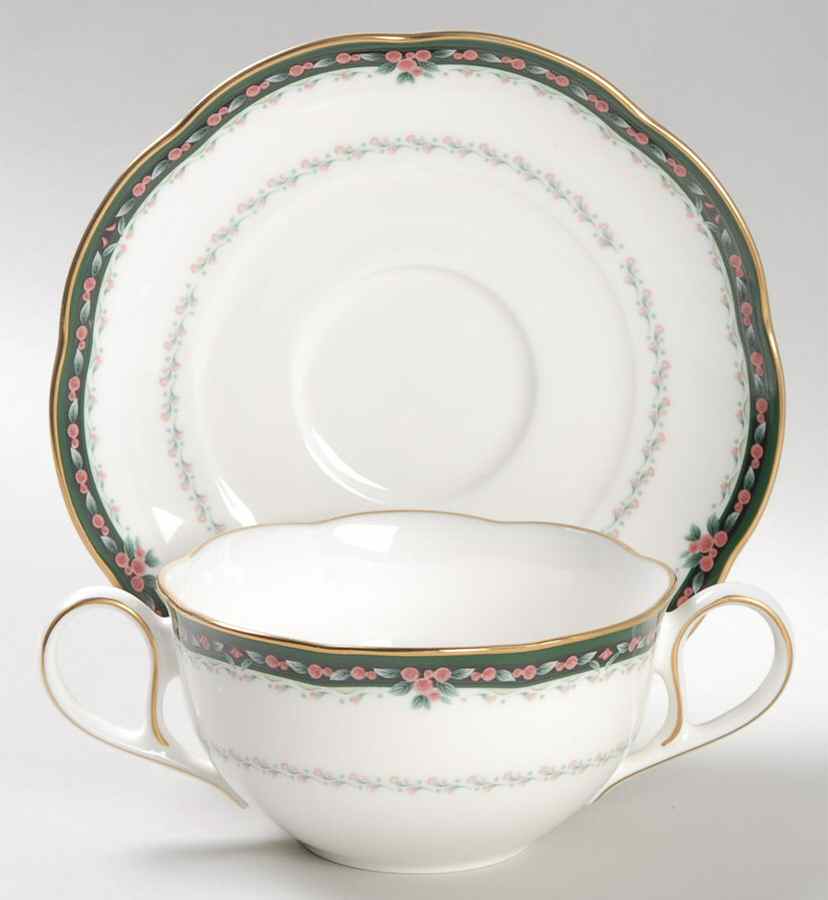 Belcourt Flat Cream Soup Bowl & Cup Saucer Set by Noritake-1