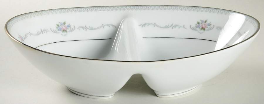 Belfort 10" Oval Divided Vegetable Bowl by Noritake-1