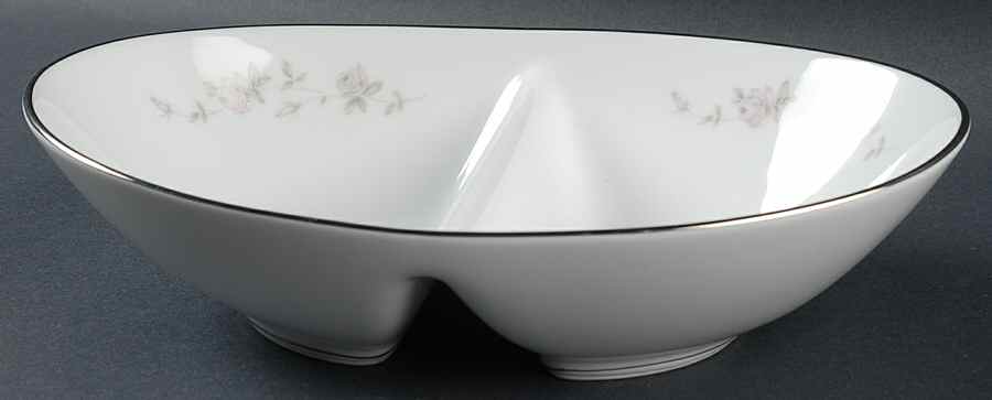 Bellemead 10" Oval Divided Vegetable Bowl by Noritake-1