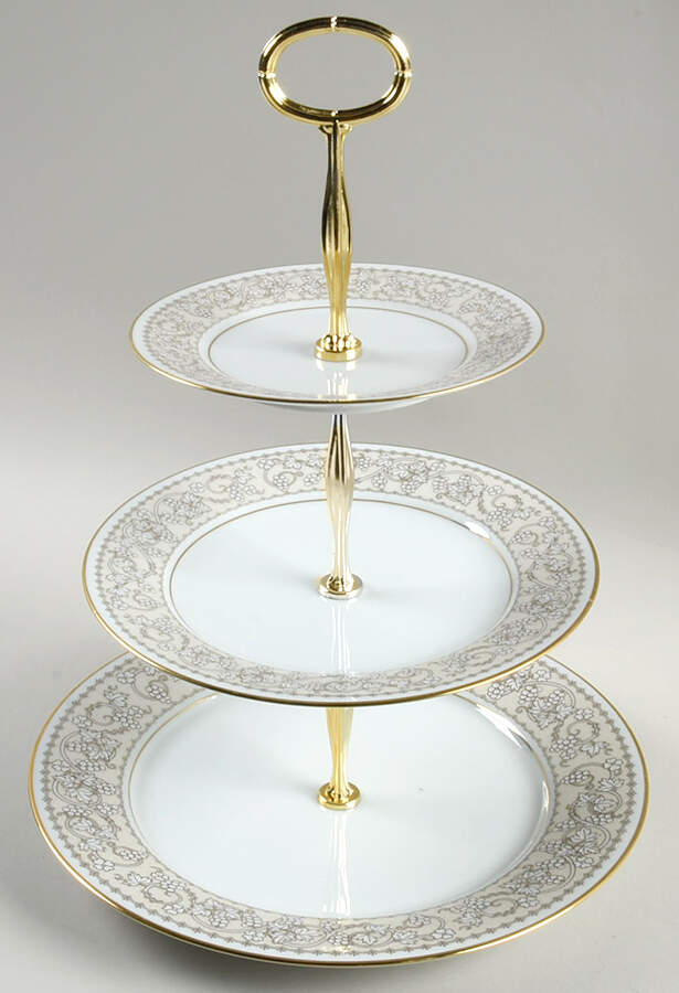 Bella 13 7/8"-14 1/4" 3-Tiered Serving Tray(DP,SP,BB) HC by Noritake-1