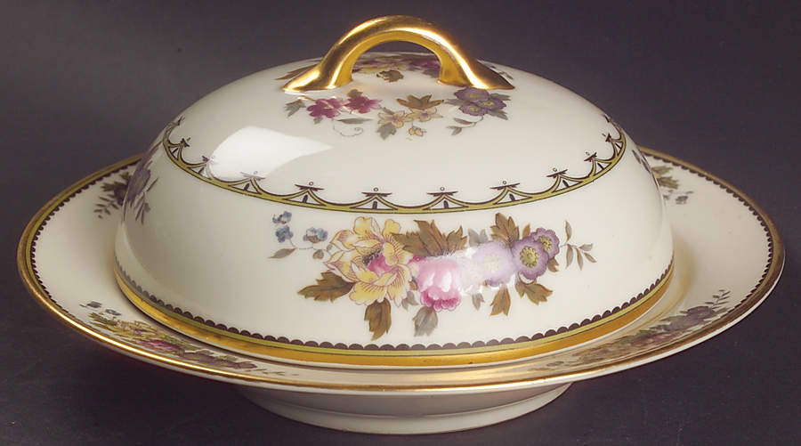Bellefleur Round Covered Butter by Noritake-1