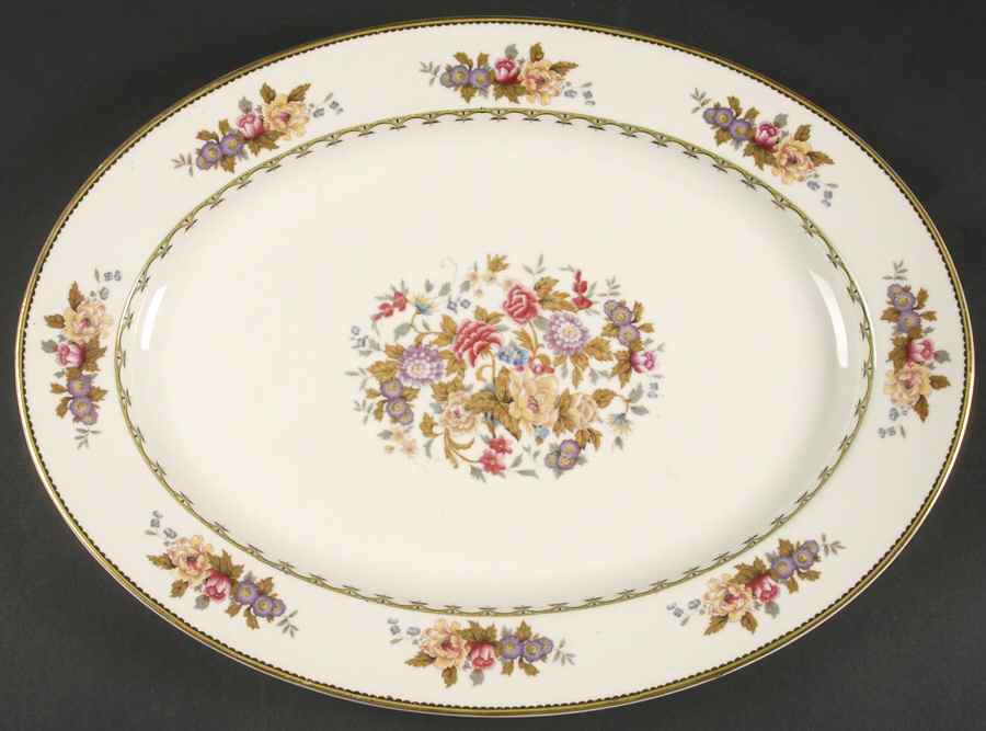 Bellefleur 16" Oval Serving Platter by Noritake-1