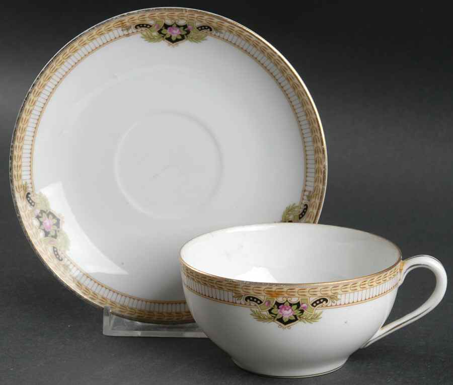 Belmont (Circa 1912) Flat Cup & Saucer Set by Noritake-1