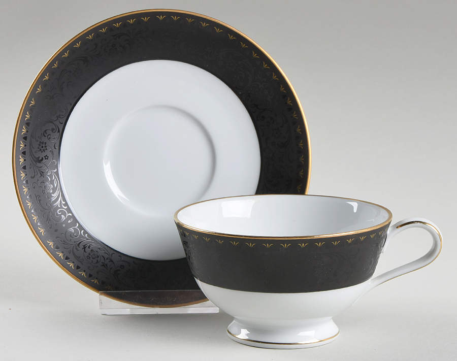 Benedicta Footed Cup & Saucer Set by Noritake-1