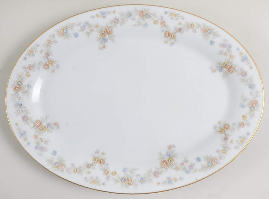 Benita 14" Oval Serving Platter by Noritake-1