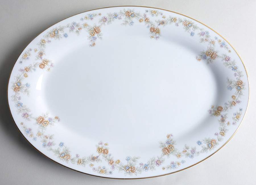 Benita 16" Oval Serving Platter by Noritake-1