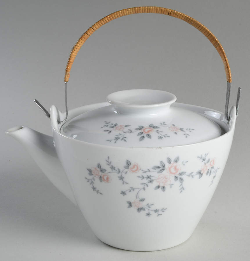Belle Rose Teapot & Lid with Removable Top Handle by Noritake-1