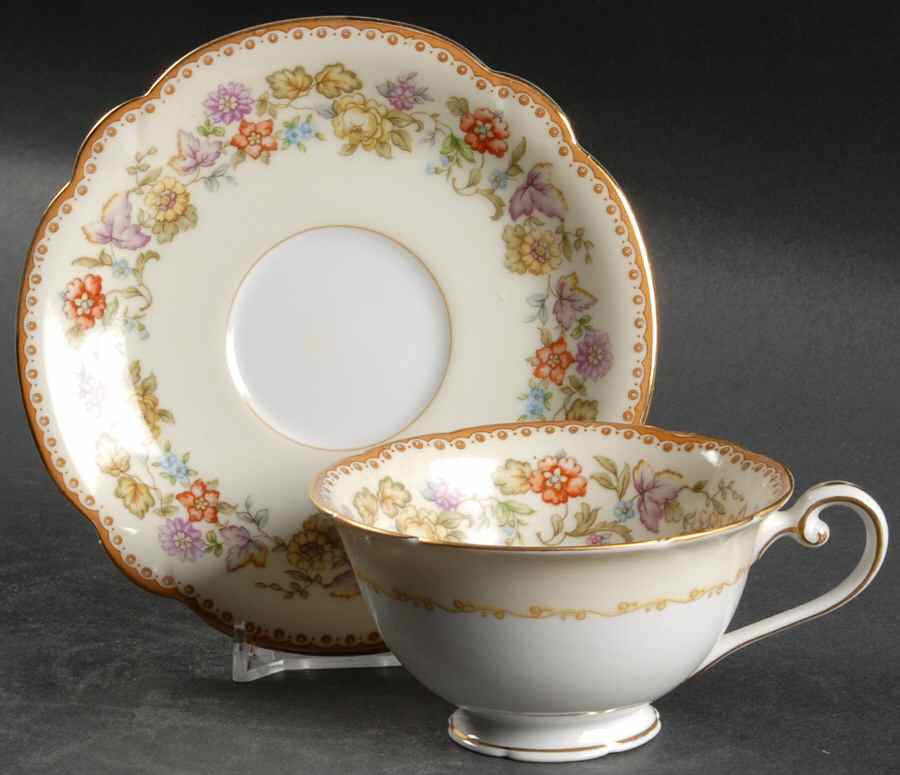 Berchem Footed Cup & Saucer Set by Noritake-1