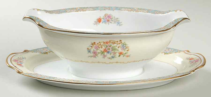Berenda Gravy Boat with Attached Underplate by Noritake-1
