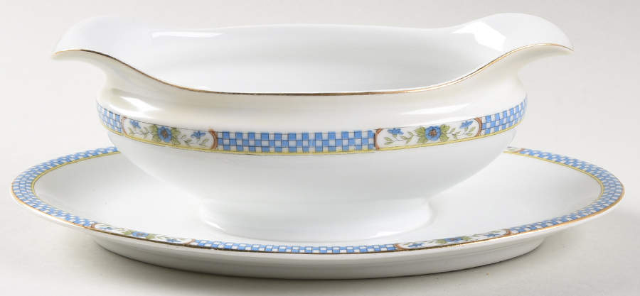 Bernice Gravy Boat with Attached Underplate by Noritake-1