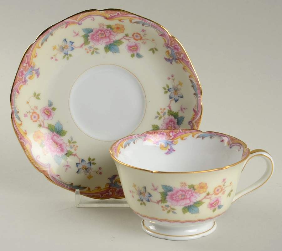 Berwick Footed Cup & Saucer Set by Noritake-1