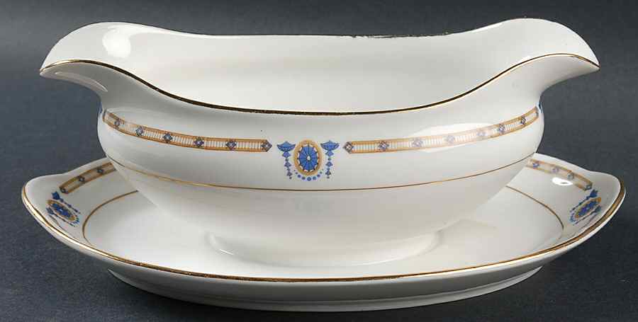 Beverly  Gravy Boat with Attached Underplate by Noritake-1