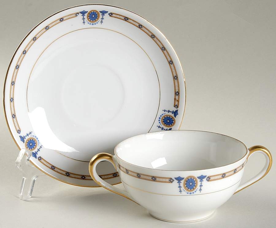 Beverly  Flat Bouillon Cup & Saucer by Noritake-1