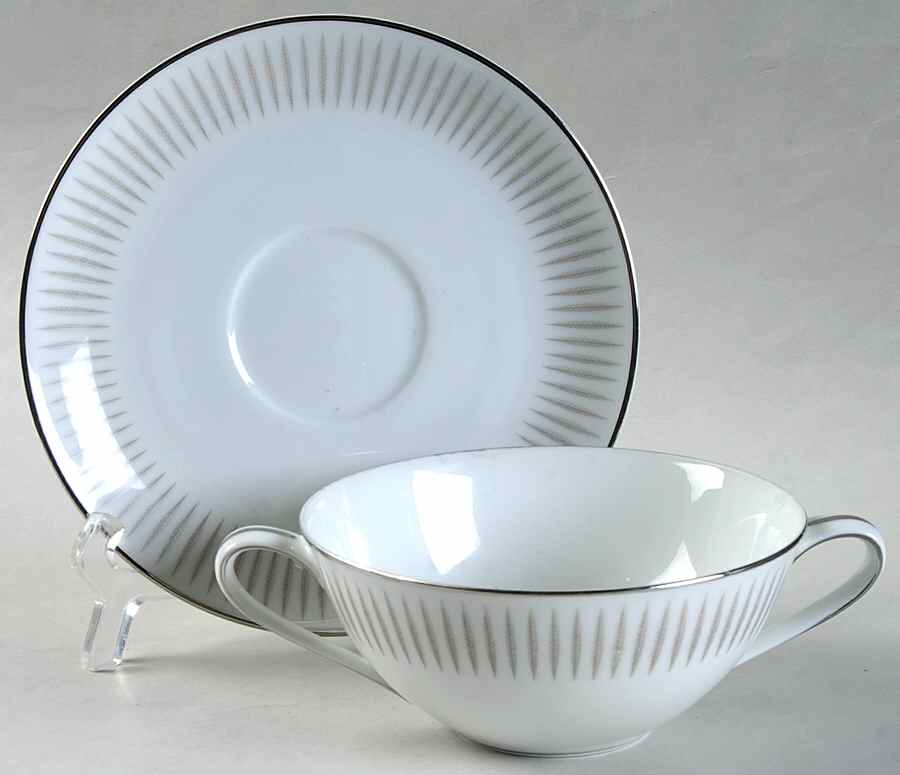 Biarritz Flat Cream Soup Bowl & Dessert Plate/Saucer Set by Noritake-1