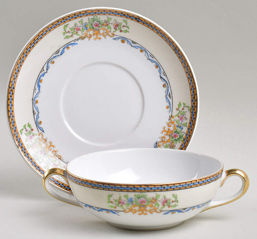 Biarritz Flat Cream Soup Bowl & Saucer Set by Noritake-1