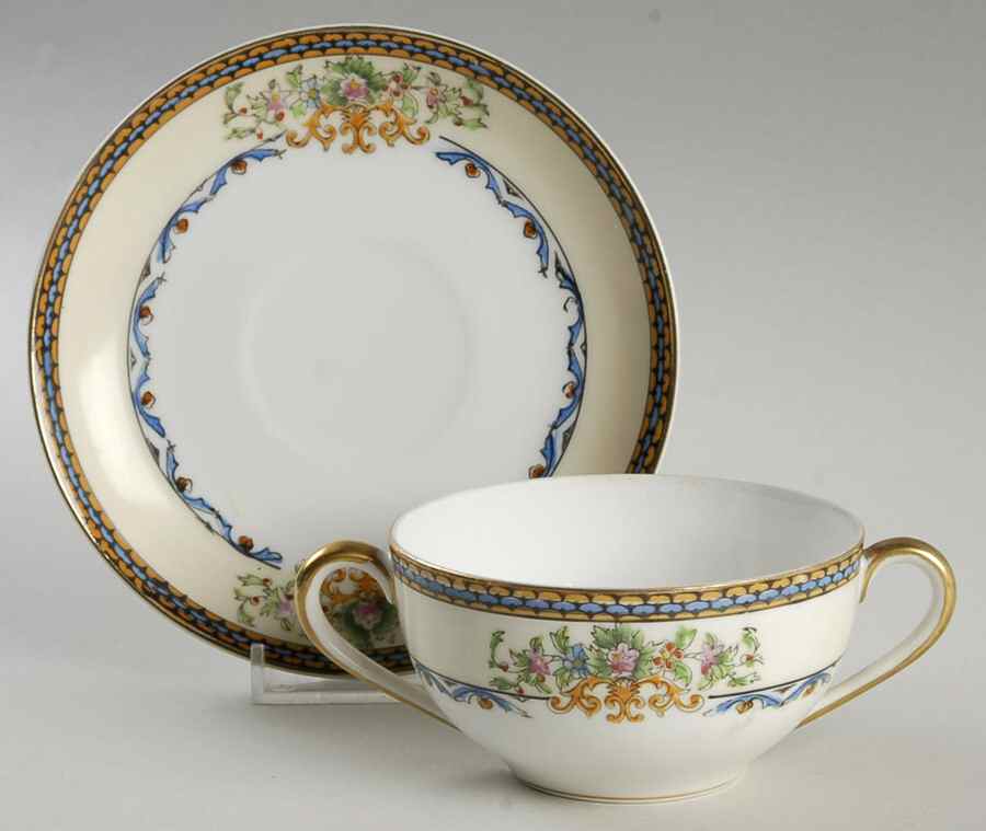 Biarritz Flat Bouillon Cup & Saucer by Noritake-1
