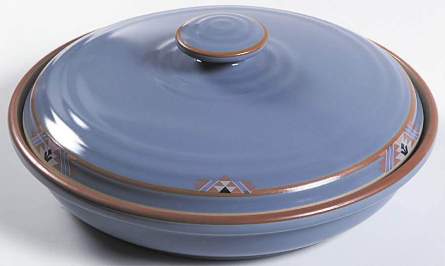 Blue Adobe Tortilla Warmer by Noritake-1