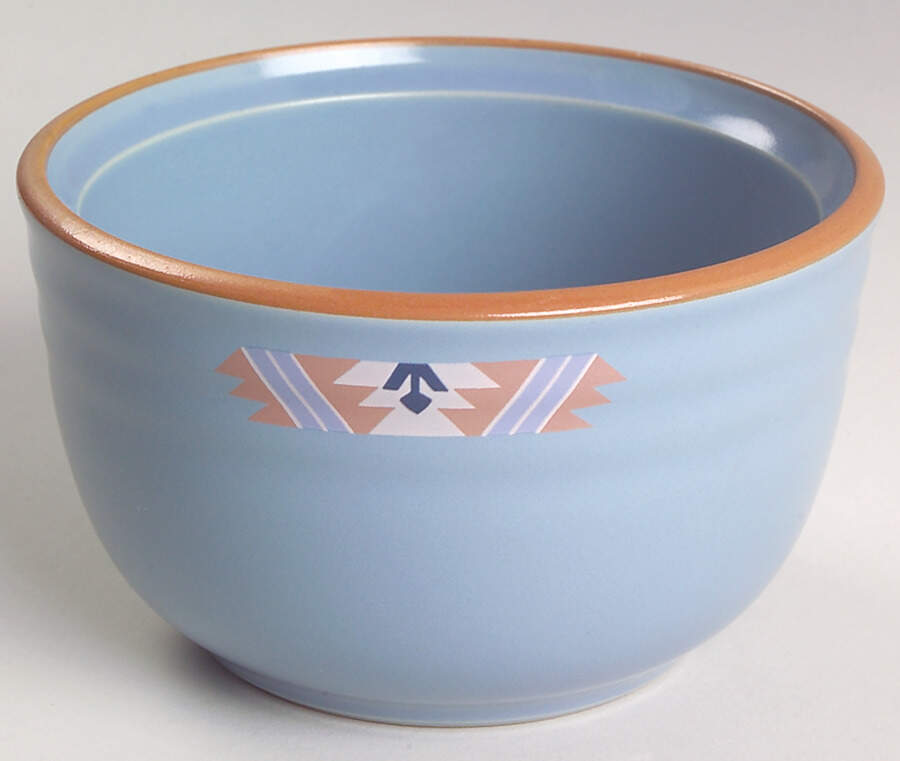 Blue Adobe Open Sugar/Dip Bowl(For Chip & Dip)/Indiv Baker by Noritake-1